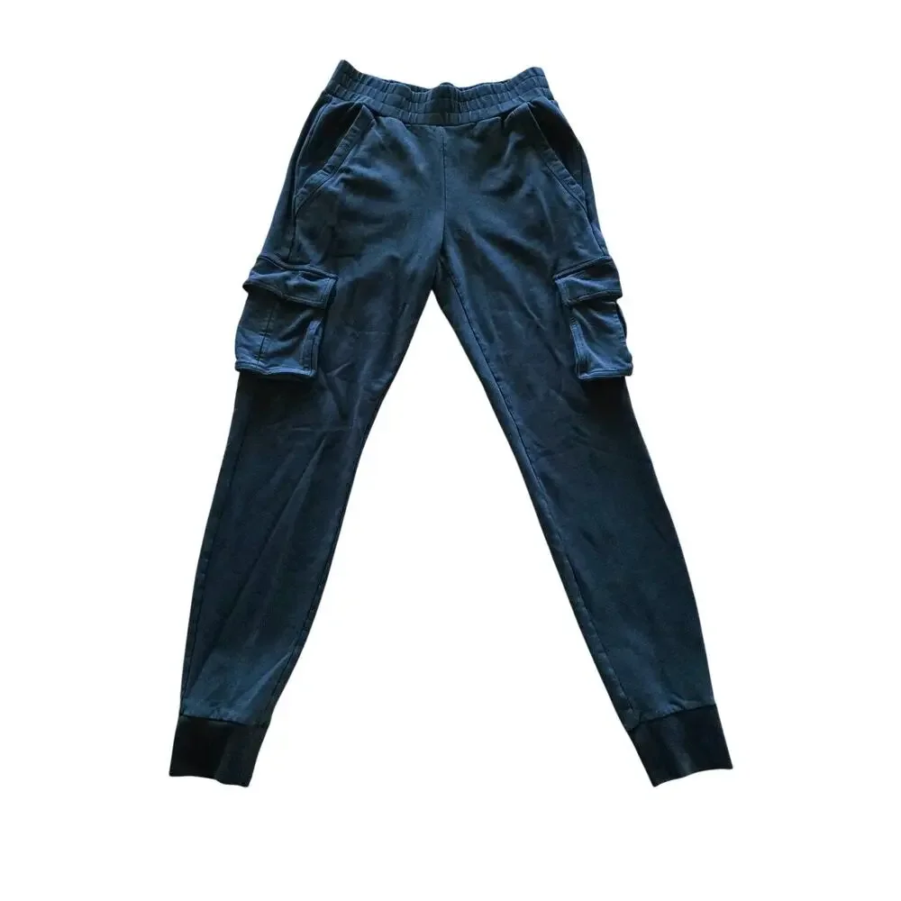 Activewear Alo 7/8 High Waist Cargo Sweatpants XS Black Athleisure Workout Gym